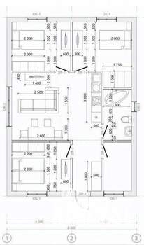 Дом 77м², 1-этажный, участок 6 сот.