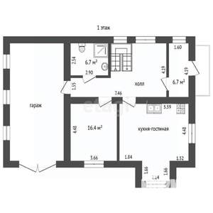 Дом 210м², 2-этажный, участок 6 сот.