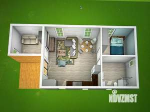 Дом 63м², 1-этажный, участок 6 сот.