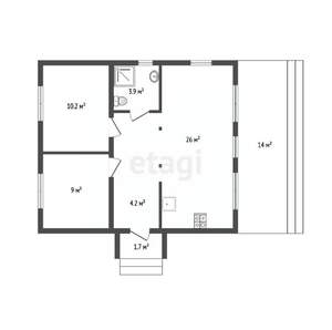 Дача 68м², 1-этажный, участок 8 сот.