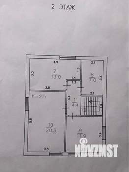 Коттедж 275м², 3-этажный, участок 7 сот.  