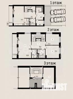 Таунхаус 200м², 3-этажный, участок 2 сот.  