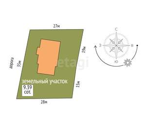 Дом 376м², 2-этажный, участок 9 сот.  