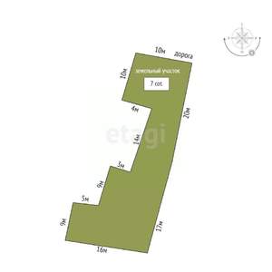Дом 45м², 2-этажный, участок 7 сот.  