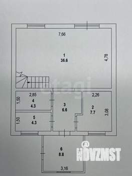 Дом 130м², 2-этажный, участок 6 сот.  
