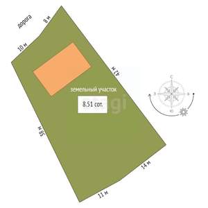 Дом 80м², 1-этажный, участок 6 сот.  