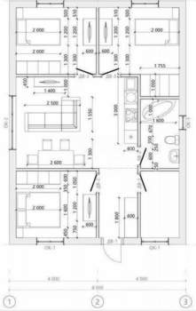 Дом 77м², 1-этажный, участок 6 сот.  
