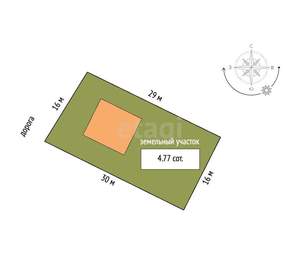 Дом 120м², 2-этажный, участок 5 сот.  