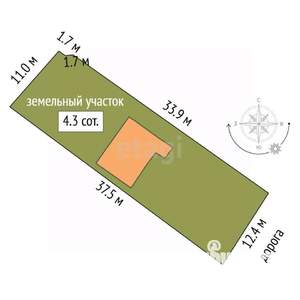 Дом 82м², 2-этажный, участок 4 сот.  