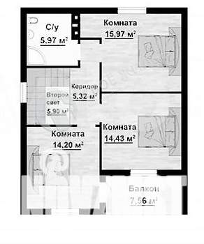 Дом 130м², 2-этажный, участок 8 сот.  