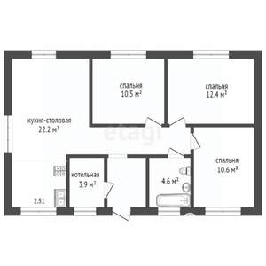 Дом 196м², 2-этажный, участок 6 сот.  