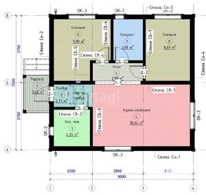 Дом 80м², 1-этажный, участок 10 сот.  