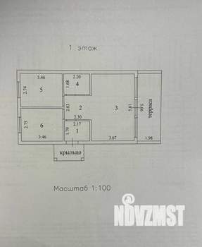 Дом 75м², 1-этажный, участок 7 сот.  