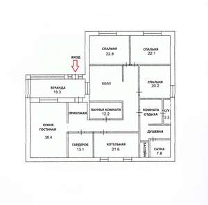 Коттедж 265м², 1-этажный, участок 12 сот.  