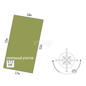 Дом 45м², 1-этажный, участок 6 сот.  