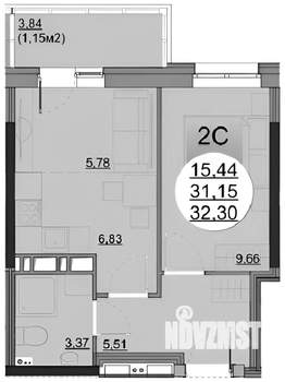 1-к квартира, на длительный срок, 33м2, 6/20 этаж
