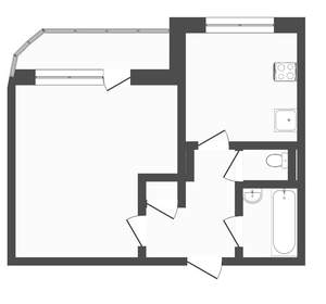 1-к квартира, на длительный срок, 40м2, 14/16 этаж