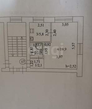 1-к квартира, на длительный срок, 31м2, 5/5 этаж