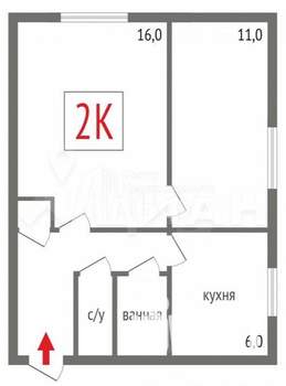 2-к квартира, на длительный срок, 42м2, 1/10 этаж