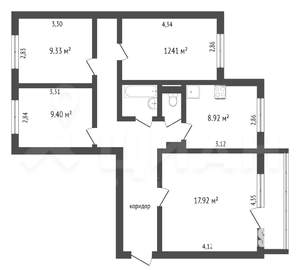 4-к квартира, на длительный срок, 81м2, 5/16 этаж