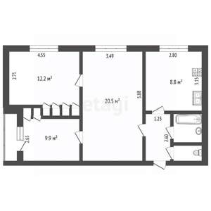 3-к квартира, на длительный срок, 63м2, 6/12 этаж