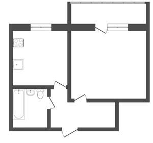 1-к квартира, на длительный срок, 33м2, 7/9 этаж