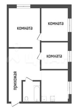 3-к квартира, на длительный срок, 51м2, 4/5 этаж