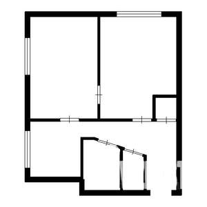 2-к квартира, на длительный срок, 43м2, 2/5 этаж