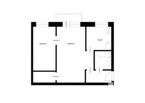 2-к квартира, на длительный срок, 45м2, 4/5 этаж