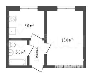 1-к квартира, на длительный срок, 25м2, 2/5 этаж