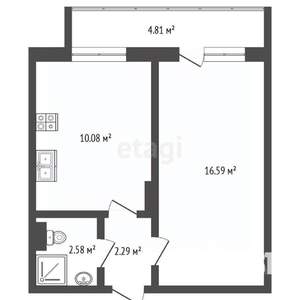 1-к квартира, на длительный срок, 32м2, 16/16 этаж