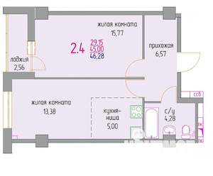 2-к квартира, на длительный срок, 50м2, 8/25 этаж