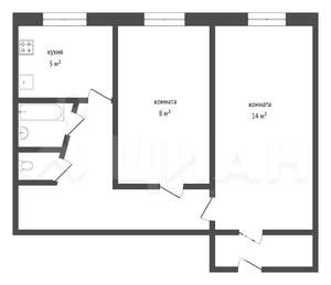 3-к квартира, на длительный срок, 61м2, 2/6 этаж