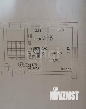 1-к квартира, на длительный срок, 31м2, 5/5 этаж