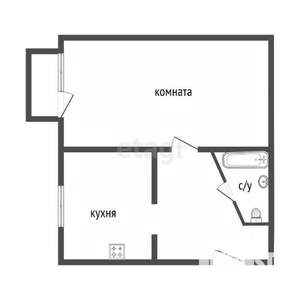 1-к квартира, на длительный срок, 36м2, 3/3 этаж