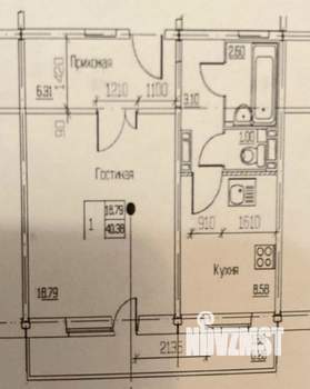 1-к квартира, на длительный срок, 40м2, 2/19 этаж