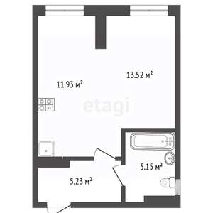 Студия квартира, на длительный срок, 36м2, 1/31 этаж