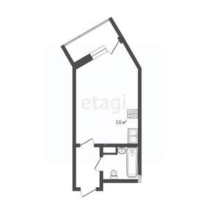 Студия квартира, вторичка, 21м2, 14/20 этаж