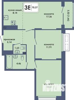 3-к квартира, вторичка, 70м2, 5/10 этаж