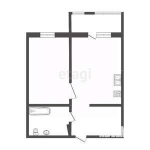 1-к квартира, вторичка, 50м2, 6/25 этаж