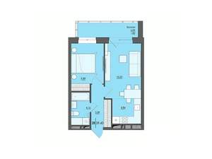 2-к квартира, вторичка, 39м2, 1/20 этаж