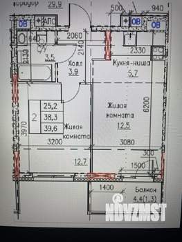 2-к квартира, вторичка, 40м2, 10/12 этаж