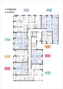 3-к квартира, вторичка, 83м2, 6/22 этаж