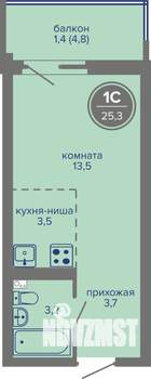 Студия квартира, вторичка, 25м2, 5/26 этаж