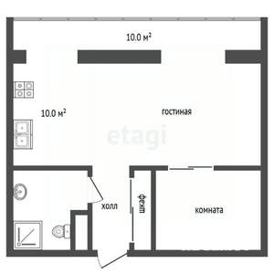 2-к квартира, вторичка, 59м2, 6/17 этаж