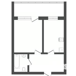 1-к квартира, вторичка, 43м2, 2/16 этаж