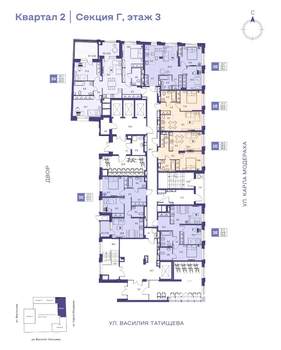 2-к квартира, строящийся дом, 36м2, 3/25 этаж