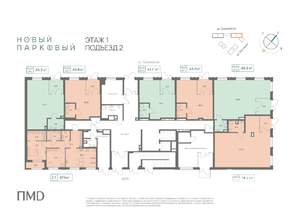 3-к квартира, вторичка, 67м2, 1/25 этаж