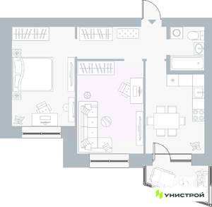 2-к квартира, вторичка, 56м2, 4/5 этаж