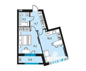 2-к квартира, вторичка, 46м2, 14/30 этаж